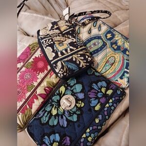 A Bundle Of Vera Bradley Quilted  Wristlet Clutches